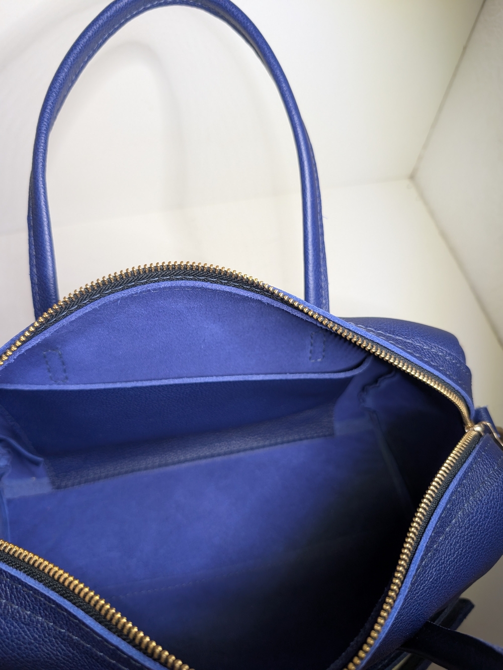 Portland Leather Sloan Doctor Bag, Oversized, Cobalt Blue, Pebbled Leather - Picture 10 of 10